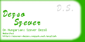 dezso szever business card